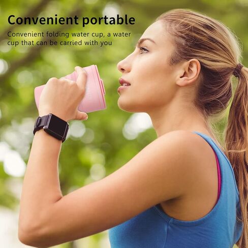 كوب سفر قابل للطي سعة 16 أونصة من VAANTJI للأنشطة الخارجية والداخلية والسفر والتخييم واليوجا ويحمل المشروبات الساخنة والباردة (أكسفورد-أزرق) in Kuwait