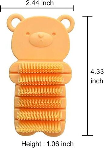 JINCH Nail Scrubber Brush Kids, Finger Nails Scrub Scrubbing Cleaning Brushes with Soft Bristle for Baby Children, Cute Animal Style and 2 Colors Choice (Pink) in Saudi Arabia