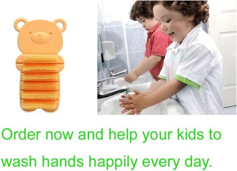 JINCH Nail Scrubber Brush Kids, Finger Nails Scrub Scrubbing Cleaning Brushes with Soft Bristle for Baby Children, Cute Animal Style and 2 Colors Choice (Pink) in Saudi Arabia