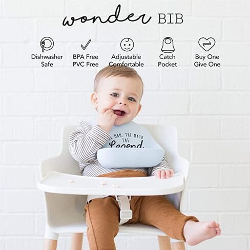 BELLA TUNNO Girl's Wonder Bib - مريلة أطفال من السيليكون للفتيات، مريلة سيليكون ناعمة غير سامة وخالية من مادة BPA، مقاومة للماء، سهلة التنظيف in Kuwait