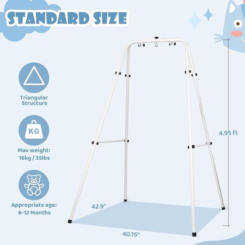 Cowiewie Baby Jumper مع حامل، مع وظيفة حزام المشي، للرضع من عمر 6 إلى 12 شهرًا، حامل دعم قوي للمساحات الصغيرة، أبيض + أسود in Kuwait