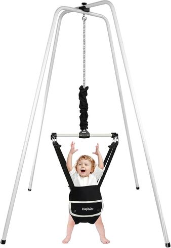 سترة هابابي للأطفال مع حامل، زنبرك ممتاز، للرضع من عمر 6 إلى 12 شهرًا، وظيفة حزام مشي الطفل، سهلة الطي والتخزين، رمادي in Kuwait