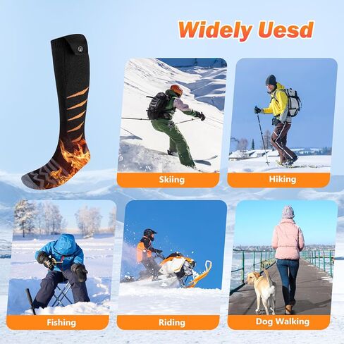 Rechargeable Heated Socks for Men Women, App Control Smart Heating Socks Electric 3D Surround Winter Warming Socks Washable Thick Heat Sock for Outdoor Camping Skiing Fishing Hunting in Kuwait