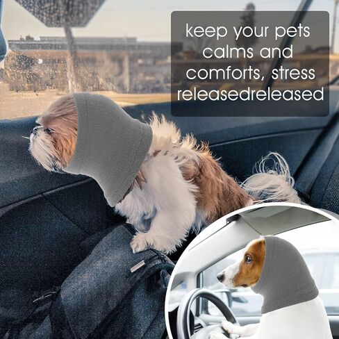 cobee Dog Snood لتدفئة رقبة الكلاب وأذنيها، غطاء أذن للكلاب الأليفة لتوفير الراحة ومكافحة القلق والاستحمام وتقليل الضوضاء، غطاء رأس الكلب وأذنه لتدفئة أذن الحيوانات الأليفة (مقاس L، أزرق) in Kuwait
