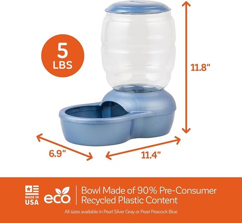 Petmate Replendish Automatic Cat and Dog Feeder, Pearl Peacock Blue, 10lb in Saudi Arabia