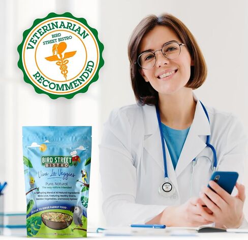 Bird Street Bistro Parrot Food - Parakeet Food - Cockatiel Food - Bird Food - Cooks in 3-15 min w/Natural & Organic Grains - Legumes - Non-GMO Fruits, Vegetables, & Healthy Spices in Saudi Arabia