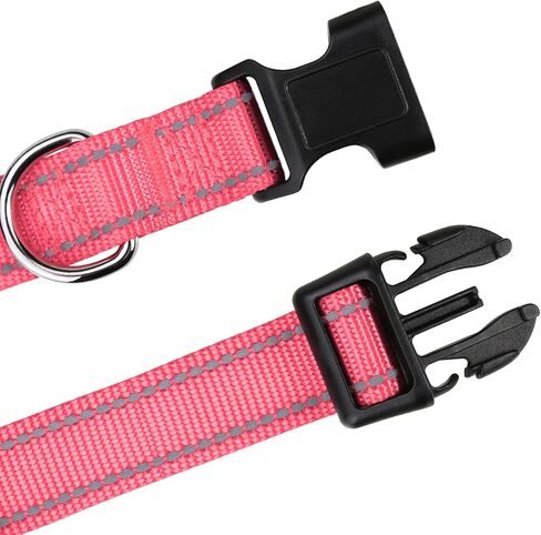 TagME Reflective Nylon Dog Collars, Adjustable Classic Dog Collar with Quick Release Buckle for Puppy, Sky Blue, 3/8" Width in Kuwait