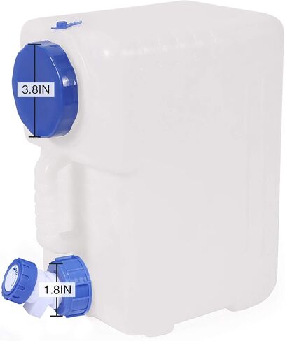 5 Gallon Water Container with Spigot, Portable Camping Water Jug | Multi-Use Water Container with Spigot, 5 Gallon Camping Water Jug for Long-Term Water Storage, RV, Emergency and Outdoor Use in Saudi Arabia