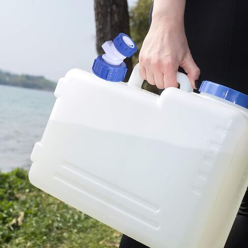 5 Gallon Water Container with Spigot, Portable Camping Water Jug | Multi-Use Water Container with Spigot, 5 Gallon Camping Water Jug for Long-Term Water Storage, RV, Emergency and Outdoor Use in Saudi Arabia