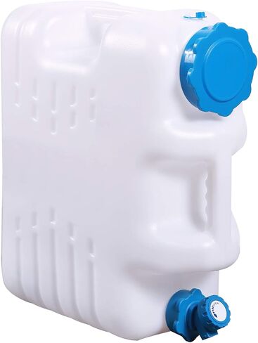 5 Gallon Water Container with Spigot, Portable Camping Water Jug | Multi-Use Water Container with Spigot, 5 Gallon Camping Water Jug for Long-Term Water Storage, RV, Emergency and Outdoor Use in Kuwait