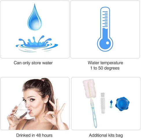 5 Gallon Water Container with Spigot, Portable Camping Water Jug | Multi-Use Water Container with Spigot, 5 Gallon Camping Water Jug for Long-Term Water Storage, RV, Emergency and Outdoor Use in Kuwait
