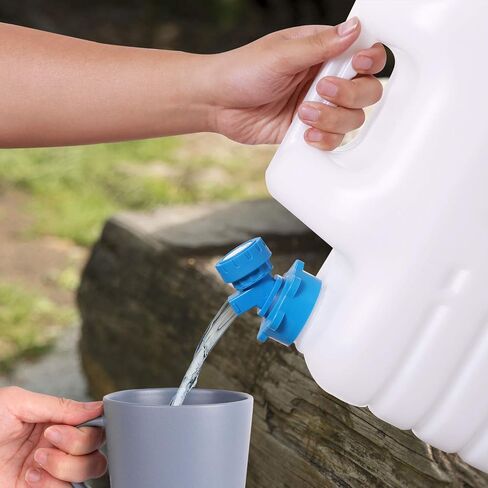 5 Gallon Water Container with Spigot, Portable Camping Water Jug | Multi-Use Water Container with Spigot, 5 Gallon Camping Water Jug for Long-Term Water Storage, RV, Emergency and Outdoor Use in Kuwait