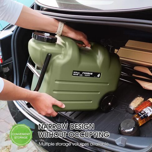 PalProt® Camping Water Storage Containers Jug with Spigot | 7.4 Gallon Large - Rolling Water Tank Portable with Faucet, Military Green Refillable BPA Free Food Grade Emergency Drinking Outdoor in Kuwait