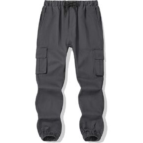 Auranso Boys Cargo Pants Kids Camo Jogger Sweatpants with Pockets Drawstring