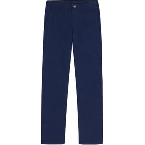 IZOD Boys' School Uniform Adaptive Chino Pants, Adjustable Waistband, Velcro Closure & Faux Buttons