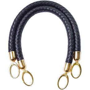 Wento 24 inch Braided Handles Dia.15mm PU Leather Handles for Women Replacement Handbag Tote Replacement Handbag Handles