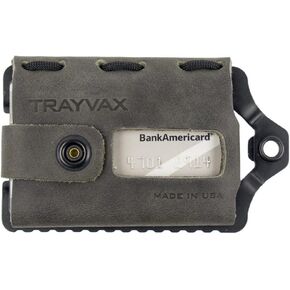 محفظة ايليمنت من ترايفاكس، طول 4.5 انش، رمادي ستيل، ستانلس ستيل وجلد، للاستخدام اليومي، بطاقة، حامل نقود، رمادي ستيل, ستيل غراي in Kuwait