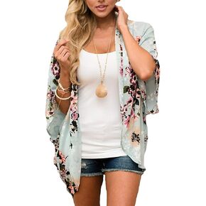 CASURESS Women's Cardigan-Sheer Kimono Loose Summer Floral Print Cover Ups in Saudi Arabia