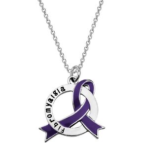 CENWA Fibromyalgia Purple Ribbon Charm Zipper Pull Fibromyalgia Awareness Gift Fibromyalgia Jewelry