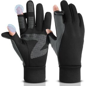 Cierto Winter Gloves for Men & Women | Cold Weather Water Resistant Heated Thermal Running Gloves | Warm Bike & Motorcycle Riding Gloves…