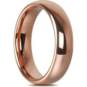 Fyrddyn 6mm 8mm 10mm Rose Gold Tungsten Rings Wedding Band Matte Comfort Fit for Men Women Size 4-15.5 in Kuwait