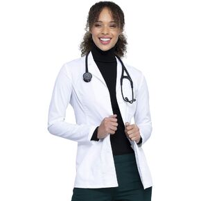 Cherokee Women Scrubs Lab Coat Workwear Revolution Tech 28" Consultation WW450AB