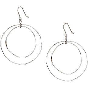 SPUNKYsoul Thin Double Hoop Light Weight Loop Earrings in Gold and Silver for Women