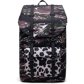 Herschel Little America Laptop Backpack, Raven Crosshatch/Black Rubber/3m Insert, Mid-Volume 17.0L