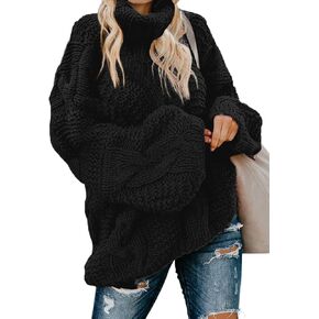 Dokotoo Womens 2023 Loose Oversized Casual Turtle Neck Sweater Pullover Top in Saudi Arabia
