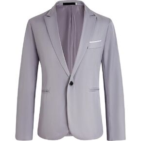 Mens Blazer Suit Jacket Slim Fit Peak Lapel Lightweight Sports Coat Dress Jacket