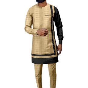 African Suits for Men Dashiki Shirts and Pants 2 Piece Set Long Sleeve Plus Size Tracksuit Outfits