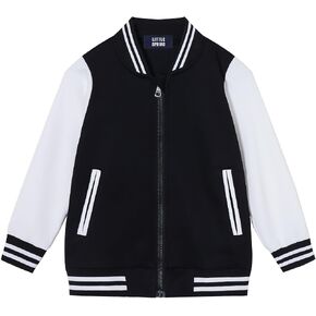 LittleSpring Boys Girls Varsity Baseball Jacket Zip Up Bomber Jacket Thin 2-10Years in Saudi Arabia