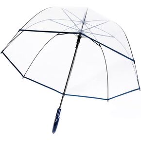 ThreeH Clear Bubble Umbrella Curved Handle Sturdy Plastic Transparent Dome 8 Ribs Auto Open Stick Umbrella in Kuwait