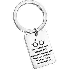 Book Lover Quote Keychain Inspirational Keychain Gift What matters is the part we choose to act on (keychainS) in Saudi Arabia