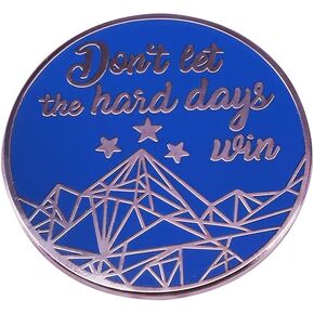 دبوس شارة معدني بدون احجار كريمة بتصميم عبارة «Don't let the hard days win» من لاتينداي بتصميم عبارة «Don't let the hard Days win», معدن, بدون أحجار كريمة in Kuwait
