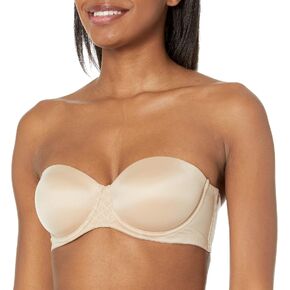 Bali Women's One Smooth U Strapless, Ultimate Stay in Place, 7-Way Multiway Underwire Bra, Full Coverage