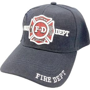 Fire Department Fireman Officer Gear Uniform Adjustable Baseball Cap Hat