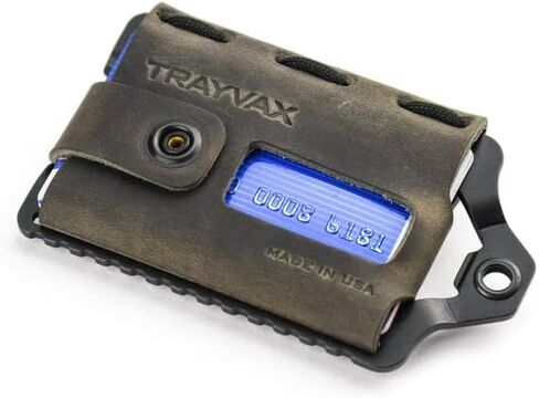 محفظة ايليمنت من ترايفاكس، طول 4.5 انش، رمادي ستيل، ستانلس ستيل وجلد، للاستخدام اليومي، بطاقة، حامل نقود، رمادي ستيل, ستيل غراي in Kuwait