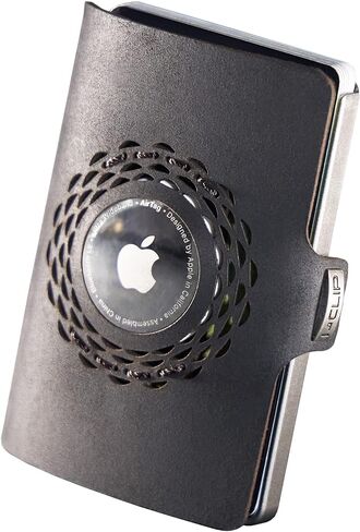 I-CLIP Original Silver Radio Impact, Compatible with Apple AirTag Wallet, Money Bag, Purse, Credit Card case, Credit Card Holder in Kuwait
