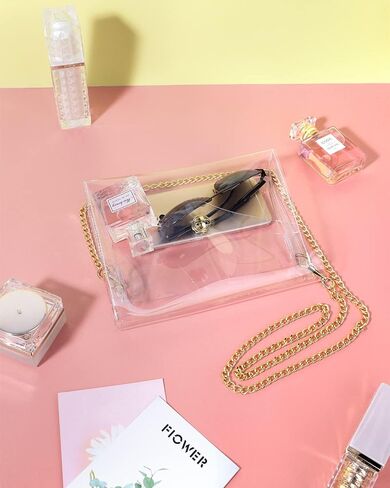 Clear Purse for Women Clear Crossbody Bag Stadium Approved Transparent Bags for Concerts Sports Event Party in Kuwait