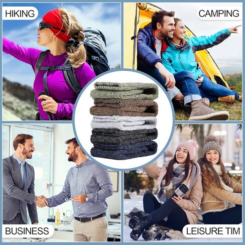 JaGely 30 Pairs Wool Socks Bulk Men Thick Warm Winter Hiking Boot Knit Casual Crew Cold Weather Gifts for Women, Bright Color/ Black, Brown, Navy Blue, Green, Gray, One Size in Saudi Arabia