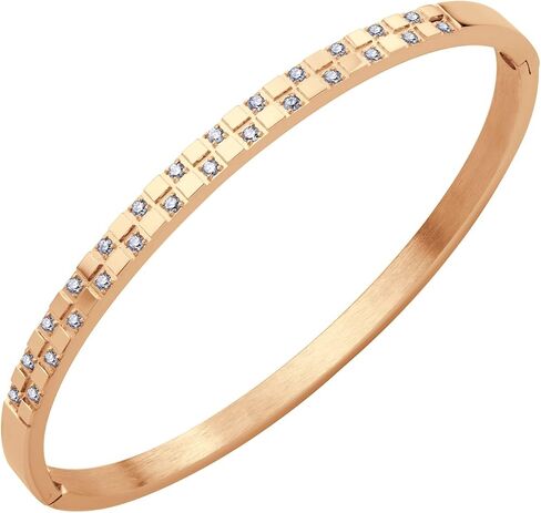 555Jewelry سوار فاخر من الفولاذ المقاوم للصدأ CZ للنساء in Kuwait