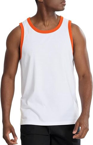 Tank Tops for Men Athletic Jersey Ringer Tanks for Summer Sports Sleeveless Shirts in Kuwait