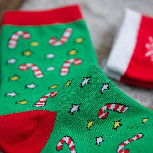 MuLing Christmas Holiday 12-Pack Gift Socks with Gift Box Warm Winter Crew Socks Holiday Slipper Socks, 12 Days of Socks Christmas in Kuwait