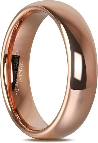 Fyrddyn 6mm 8mm 10mm Rose Gold Tungsten Rings Wedding Band Matte Comfort Fit for Men Women Size 4-15.5 in Kuwait