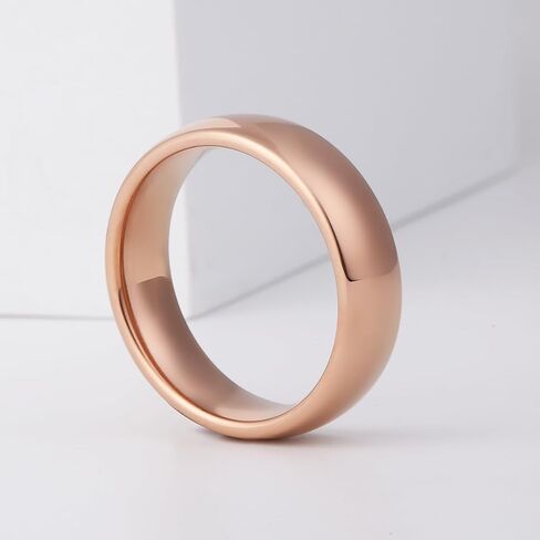 Fyrddyn 6mm 8mm 10mm Rose Gold Tungsten Rings Wedding Band Matte Comfort Fit for Men Women Size 4-15.5 in Kuwait