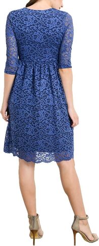 HELLO MIZ Women's Lace Maternity Dress with Nursing Friendly Faux Wrap in Kuwait