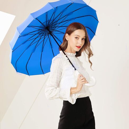 مظلة مظلة باغودا كلاسيكية من كونغ فو سميث للنساء والفتيات، مظلة مطر للحماية من الأشعة فوق البنفسجية - أسود وأبيض in Kuwait