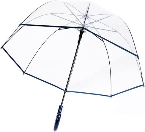 ThreeH Clear Bubble Umbrella Curved Handle Sturdy Plastic Transparent Dome 8 Ribs Auto Open Stick Umbrella in Kuwait
