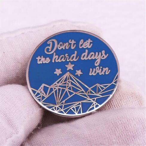 دبوس شارة معدني بدون احجار كريمة بتصميم عبارة «Don't let the hard days win» من لاتينداي بتصميم عبارة «Don't let the hard Days win», معدن, بدون أحجار كريمة in Kuwait
